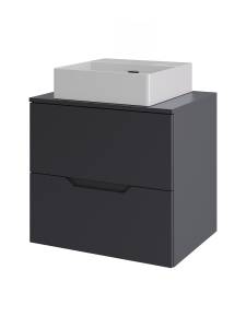 Тумба с раковиной Agger Свит SWE600ETGR-ST-4405W графит матовый, 60 см