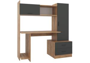 Стол компьютерный Woodville Бишоп 7 559230 дуб крафт золотой/антрацит 153x59x160
