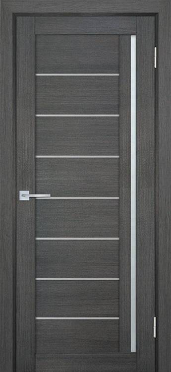 Межкомнатная дверь экошпон Мариам Техно 741, остекленная, грей 900x2000
