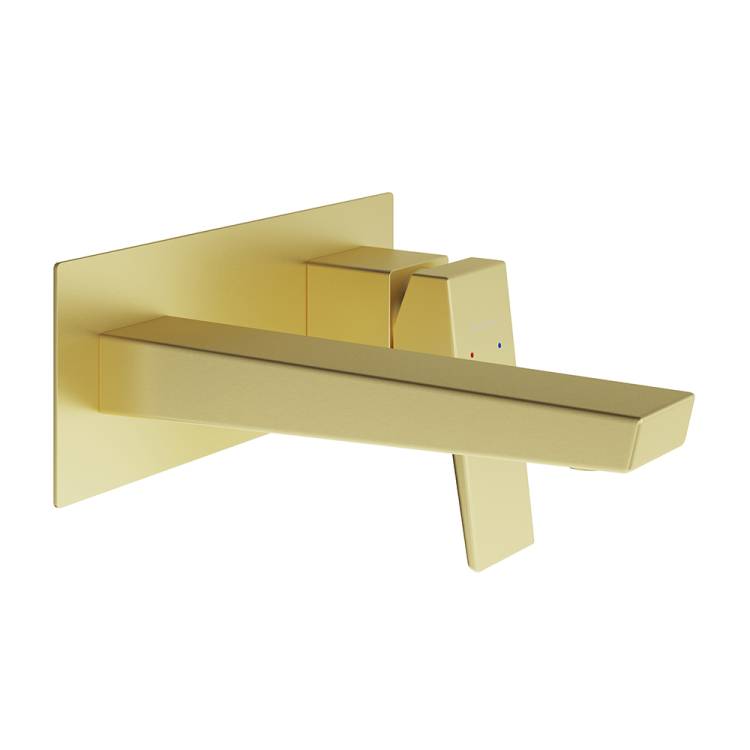 Смеситель для раковины Aqueduto Claro Claro CLA0450 с внутренней частью, шлифованное золото