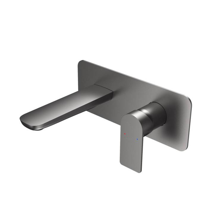 Смеситель для раковины Berges Wasserhaus Ventas S 76013 встраиваемый, раздельный, оружейная сталь