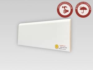 Плинтус МДФ TeckWood Титан Прямой Белый 2000x100x10