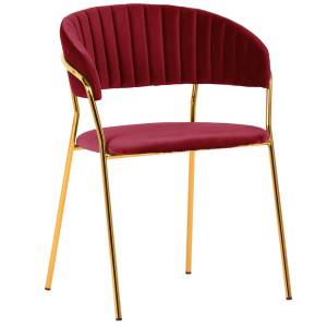 Стул Bradex Home Turin FR 0715, винный с золотыми ножками