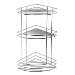 Полка SAPHO CHROM LINE угловая, тройная, из стальной проволоки с бортиками, 200x485x200 мм, хром
