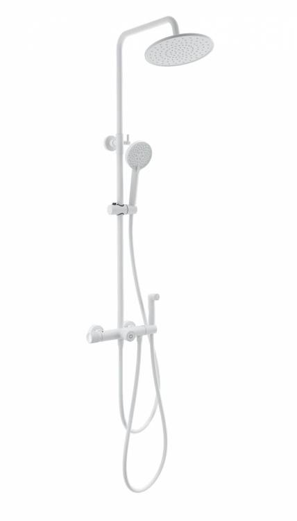 Душевая стойка Wonzon & Woghand WW-B3097-A-MW с термостатом, белый