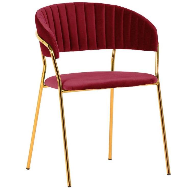 Стул Bradex Home Turin FR 0715, винный с золотыми ножками