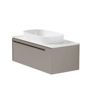 Тумба с раковиной La Fenice Elba Cappuccino NFNC-01-ELB-C-100-3-M-GG бежевая матовая, 100 см