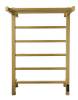 Полотенцесушитель электрический Comfysan Marte-K EC-6 1112482 80x55 см, подключение справа, слева, матовое золото, лесенка, из стали, с полкой фото 2