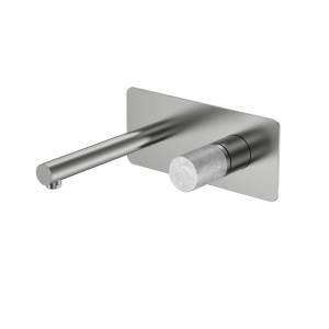 Смеситель для раковины Boheme Stick 125-NB-MR-GR Nickel Brush Marble Grey