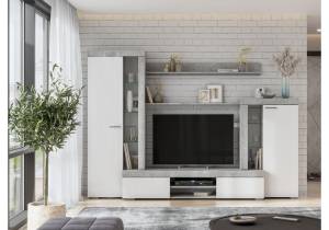 Стенка в гостиную Woodville Swede 499615 серый