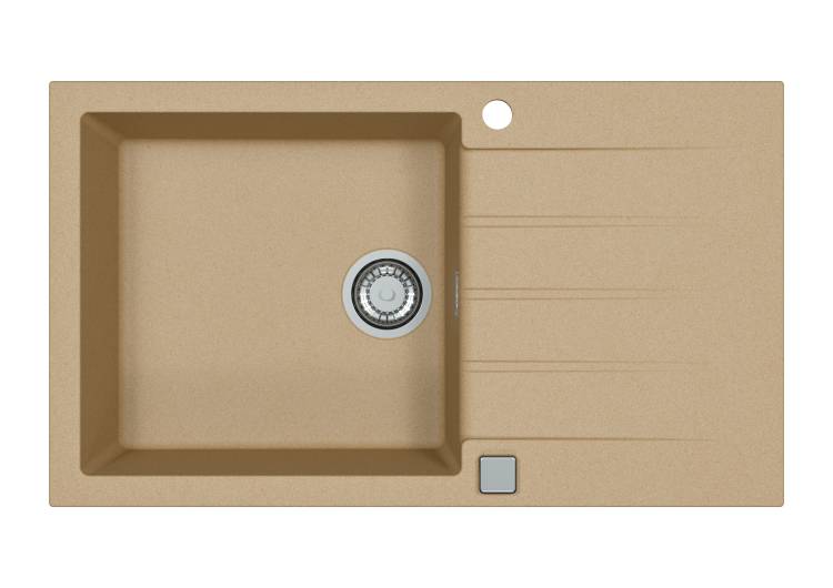 Мойка кухонная Alveus Granital Cadit 40 1132029 Beige - G55 с сифоном, 86x50
