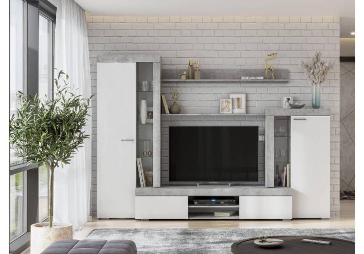 Стенка в гостиную Woodville Swede 499615 серый