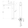 Смеситель для раковины Wonzon & Woghand WW-88239003-CR высокий, хром фото 6