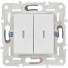 Выключатель 2-клавишный IEK Skandy SK-V20-1-10-K01 арктический белый фото 2