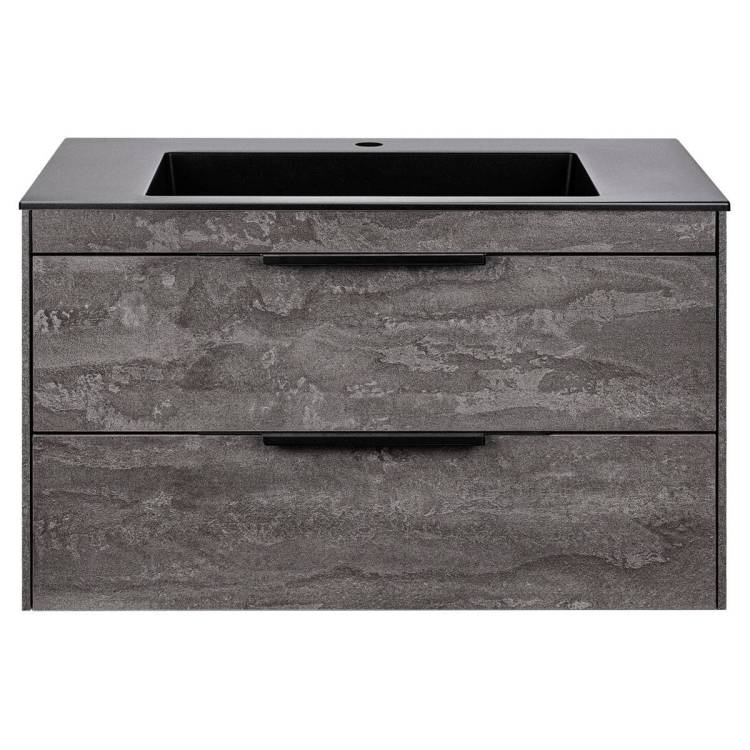 Тумба под раковину Vincea Chiara 2D VMC-2C2800GS 2D 800 подвесная, 2 выкатных ящика soft-close, G.Stone