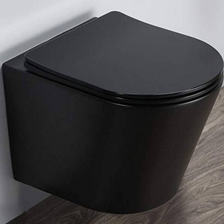 Унитаз подвесной Comforty 105MB 00-00007650 черный, с быстросъёмным сиденьем из дюропласта SoftClose