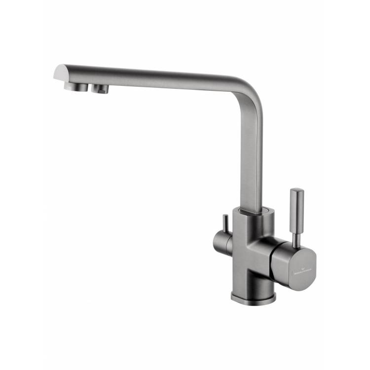 Смеситель для кухни Wonzon & Woghand WW-88458003-BGM под фильтр, темный графит