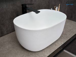 Раковина Gid Creativo N9302wg 51220 белый графит, 45x32x22