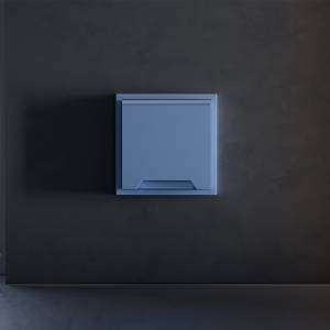 Лицевая панель для розетки с заземлением, шторками и крышкой Voltum S70 VLS000815 деним