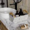 Корзина для белья Wasserkraft Aula WB-110-L черный, коричневый фото 2