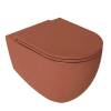 Унитаз подвесной Isvea Infinity 10NF02001SV-2U + 40KF0548I-S безободковый, с крышкой-сиденьем микролифт, терракотовый матовый