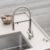 Смеситель для кухни Sancos Imola (Имола) SC4010BNwh с подключением к фильтру для воды, брашированный никель с белым изливом фото 6