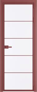 Межкомнатная дверь Profil Doors 5 AX цвет профиля Красный антрацит, стекло безопасное 6 мм монохром белый просветленный 800x2000