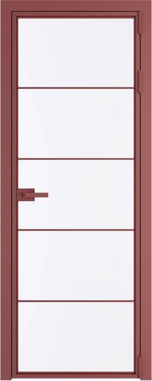Межкомнатная дверь Profil Doors 5 AX цвет профиля Красный антрацит, стекло безопасное 6 мм монохром белый просветленный 800x2000