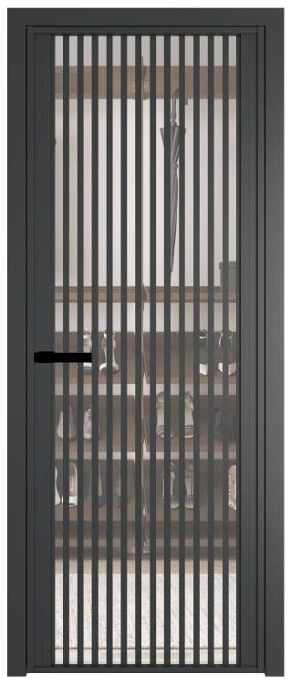 Межкомнатная дверь Profil Doors 3 AGP цвет профиля Серая ночь, стекло безопасное 6 мм комфорт нейтрал 800x2000