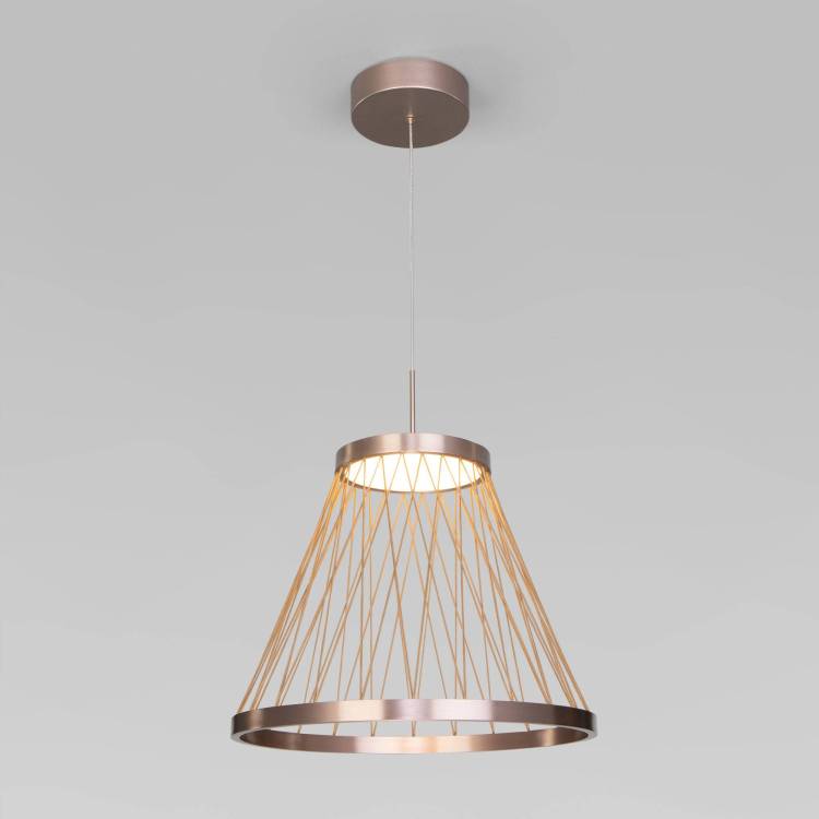 Подвесной светодиодный светильник Eurosvet Cesta 40016/1 LED коричневый