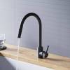 Смеситель для кухни Dorff Logic D3007522 с вытягивающимся изливом, черный фото 4