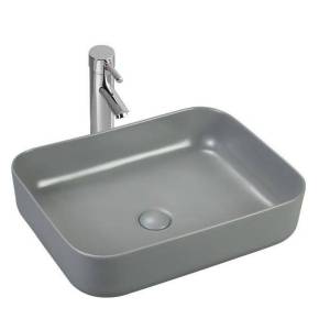 Раковина Sintesi SIN-LVB-APP-409GM накладная, 50 см, серая матовая