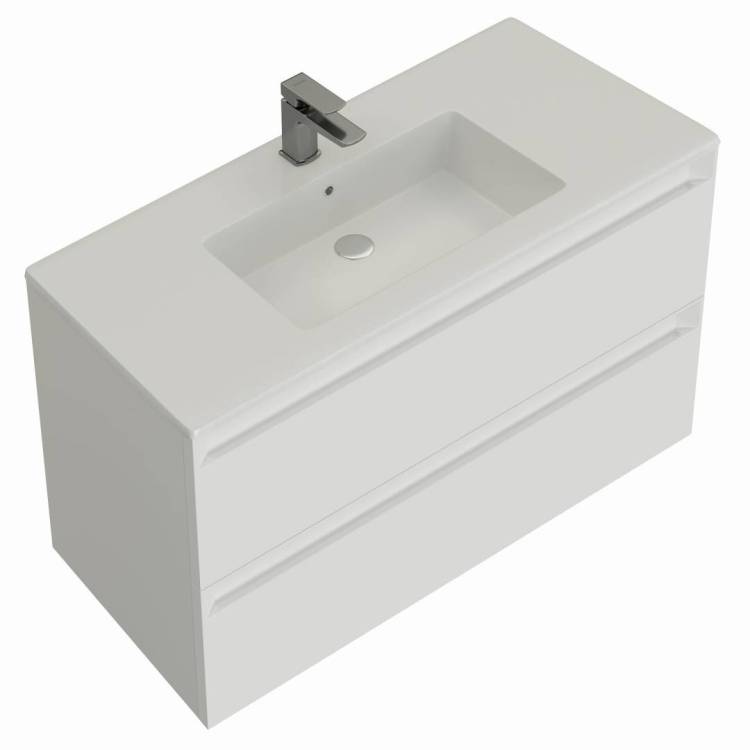 Тумба с раковиной Allen Brau Eclipse 2.0 1.E1003.WM 2.0 белый матовый, 101x63.4