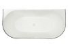 Акриловая ванна Royal Bath Nero RB611903BL-WT белая, с черным бортом, 170x80