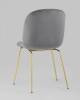 Стул Stool Group Турин 8329 VELVET GREY золотые ножки фото 4