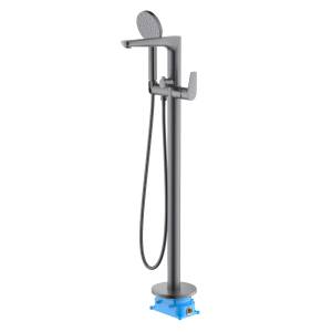 Смеситель для ванны Aquatek Бетта AQ1145BGM напольный, черный хром шлифованный