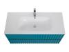 Тумба с раковиной Art&Max Elegant с подсветкой ручек, Бирюзовый матовый, 58.5x100 фото 3