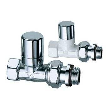 Вентиль FAR запорный прямой, серебрянное покрытие /белая эмаль, 1/2 ВР, EPDM