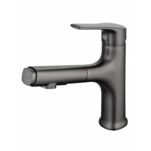 Смеситель для раковины Wonzon & Woghand WW-AE4151-BGG с выдвижным изливом, темный графит