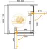 Душевой уголок Cezares Slider AH 2 80/90-100/110 Grigio Cr профиль хром, стекло серое фото 5