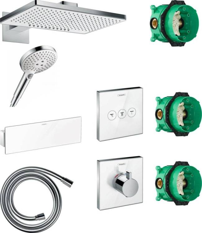 Душевой комплект Hansgrohe Rainmaker Select 460 (2 jet) 24005400 + 26530400 + 28272000 + 26456400 + 15734400 + 15736400