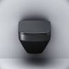 Унитаз подвесной AM.PM Inspire V2.0 FlashClean C50A1700MBSC безободковый, черный матовый фото 6