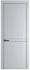 Межкомнатная дверь Profil Doors 11 PE полотно Лайт Грей, кромка алюминиевая с четырех сторон черная, алюминиевый молдинг 3мм 700x2000