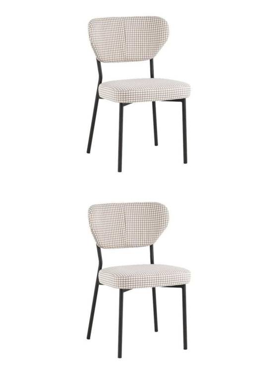Набор из 2 стульев Stool Group Билл FDC9672 Houndstooth 3 X2 гусиная лапка бежевый