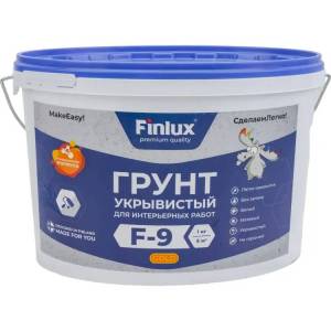 Грунт для стен и потолков Finlux F-9 Gold матовый белый 3 кг