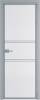 Межкомнатная дверь Profil Doors 2 AX цвет профиля Серебро, стекло безопасное 6 мм мору белый 800x2000