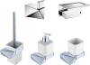 Набор Boheme New Venturo Ершик 10319-CR + Дозатор 10317-CR + Стакан 10314-CR + Крючок 10316-CR + Держатель туалетной бумаги 10311-CR