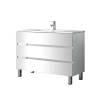 Тумба с раковиной Sanvit Кубэ-3 90 белый глянец