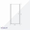 Душевая дверь в нишу Parly DE80F 80x185, профиль белый, стекло матовое фото 5