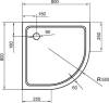 Поддон для душа Cezares Tray TRAY-A-R-80-550-15-W R 80x80, с сифоном фото 4